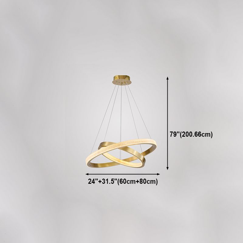 Multi -Layer -runde Schattenhänge hängender moderner Acryl -Anhänger Licht für Esszimmer