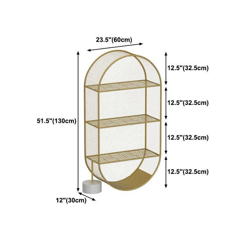 Glam Style Bookshelf Closed Back Bookcase for Home Office and Study Room