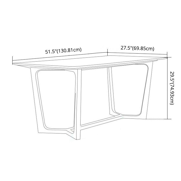 Modern Rectangle Shape Standard Dining Set Sintered Stone White Dining Set for Kitchen