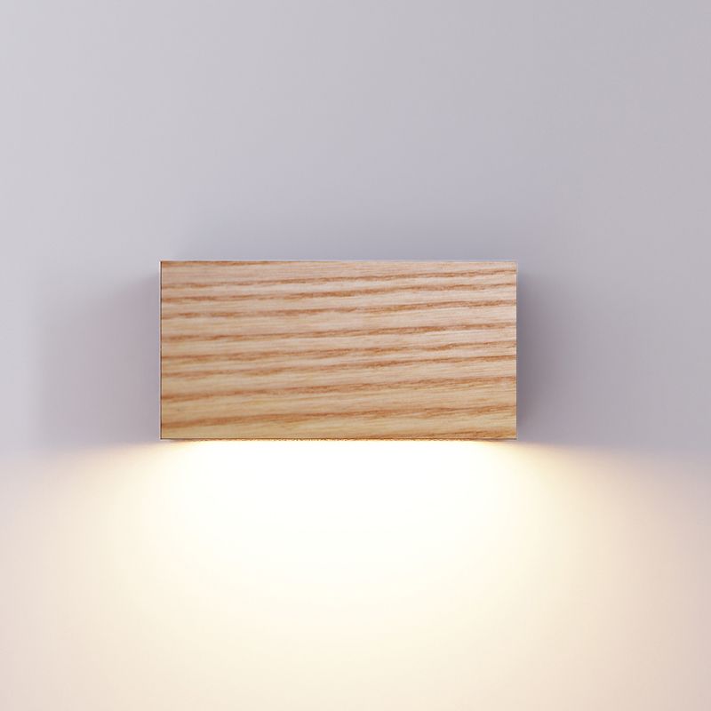 Moderno de estilo minimalista de estilo rectangular de lámpara de madera de lámpara de madera