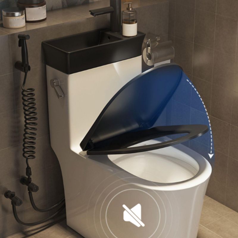 Contemporary Ceramic Flush Toilet Slow Close Seat Included Urine Toilet for Bathroom