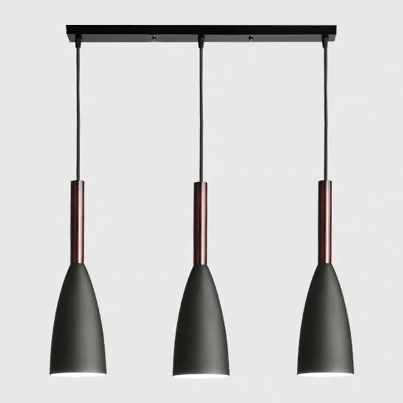 Modern 3-Light Island Pendant Lighting Cone Shade Ceiling Light for Dining Room