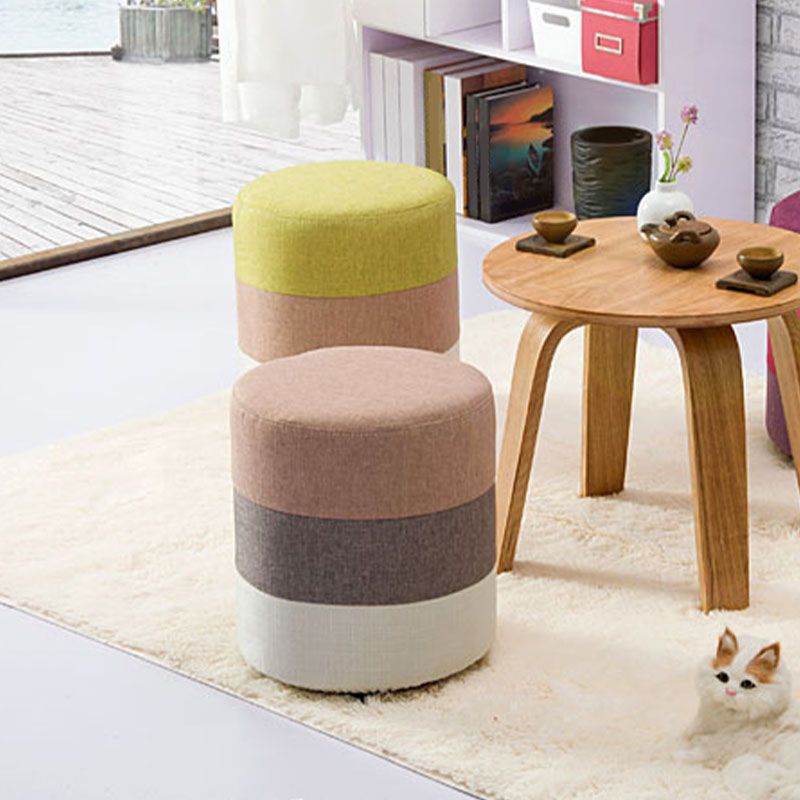Fabric Standard Stool Contemporary Simple Upholstered Ottoman