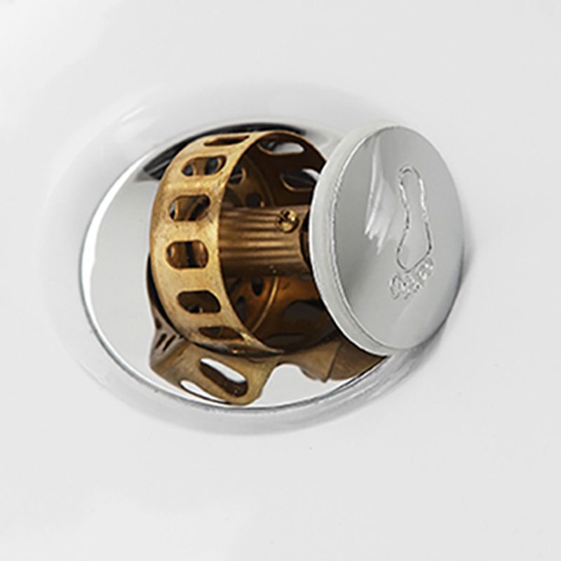 Oval Freestanding Soaking Bathtub Modern Acrylic Bathtub with Drain and Overflow Trim