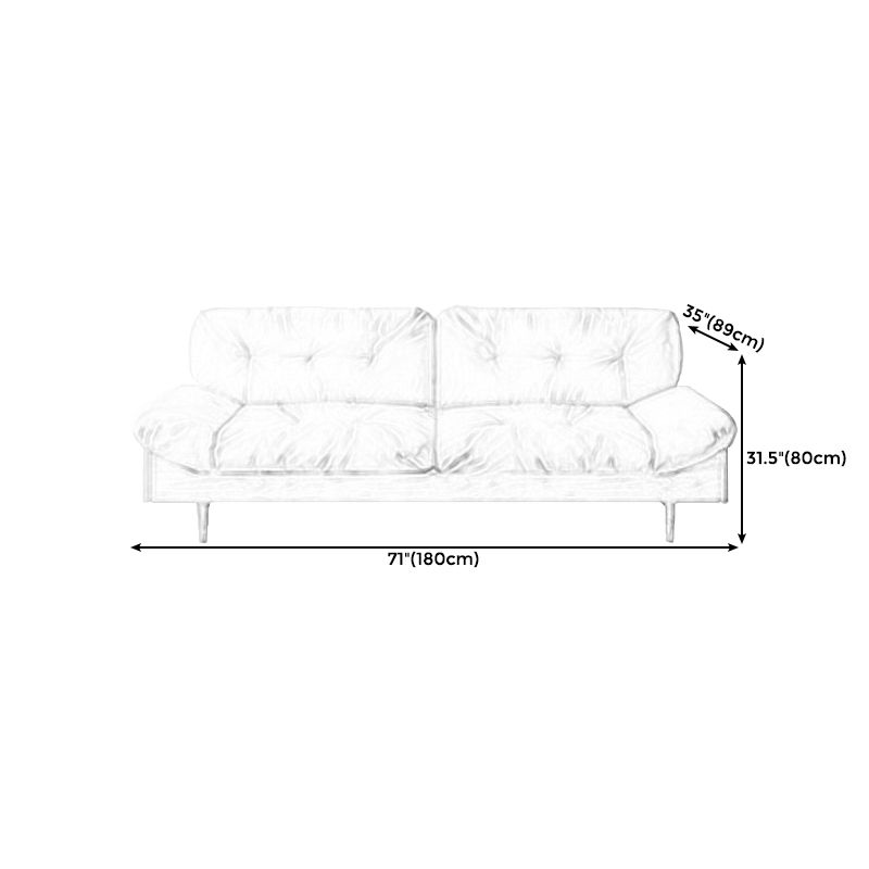 Armloses Sofa loser Rücken 35 "W Tufted Modern Sofa für Wohnzimmer
