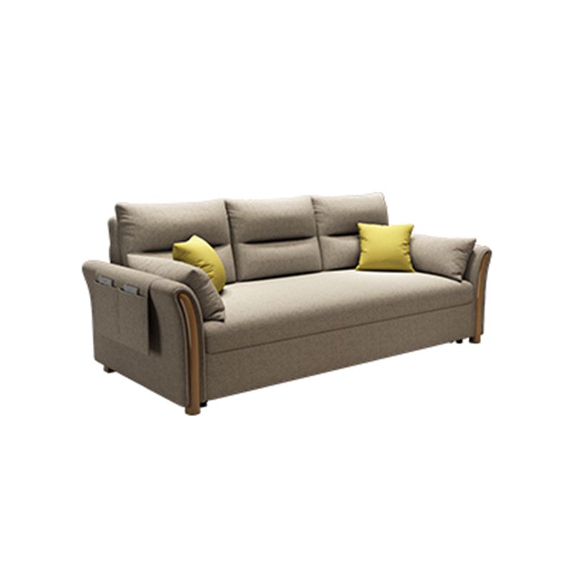 Convertible Contemporary Flared Arm Cotton Blend Bed Sofa Couch