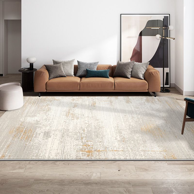 Chic Modern Area Carpet Tie-Dye Pattern Polyester Area Rug Stain Resistant Rug for Living Room