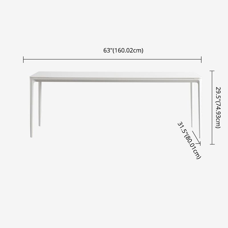 Kitchen Minimalist Sintered Stone Dining Table of Traditional Height with Formal Dining Room Sets