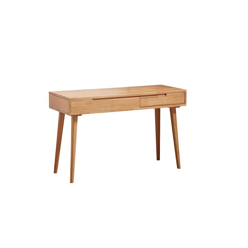 29.92" H Solid Wood Make -up Vanity with Drawer and Mirror Dressing Table