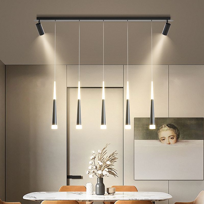 Luce isola a LED geometrica in ferro battuto nella moderna semplicità a sospensione acrilica Light per sala da pranzo