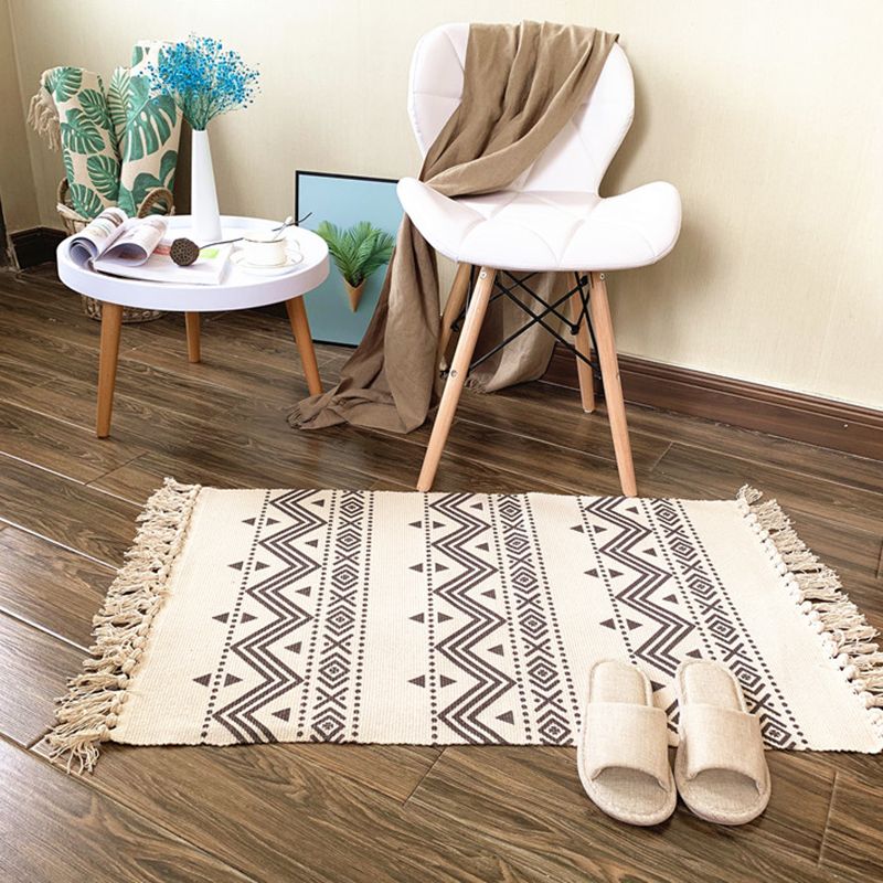Boheems tapijt americana print katoenen blend tapijt randafgebied tapijt voor woningdecoratie