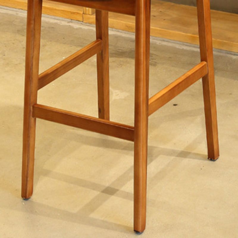 Contemporary Wood Stool Backrest Counter Stool Furniture for Restaurant