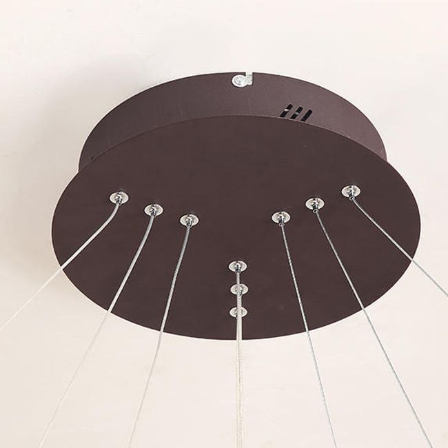 Modern Circle Shape Chandelier Lights Metal Chandelier Lighting Fixtures in Brown