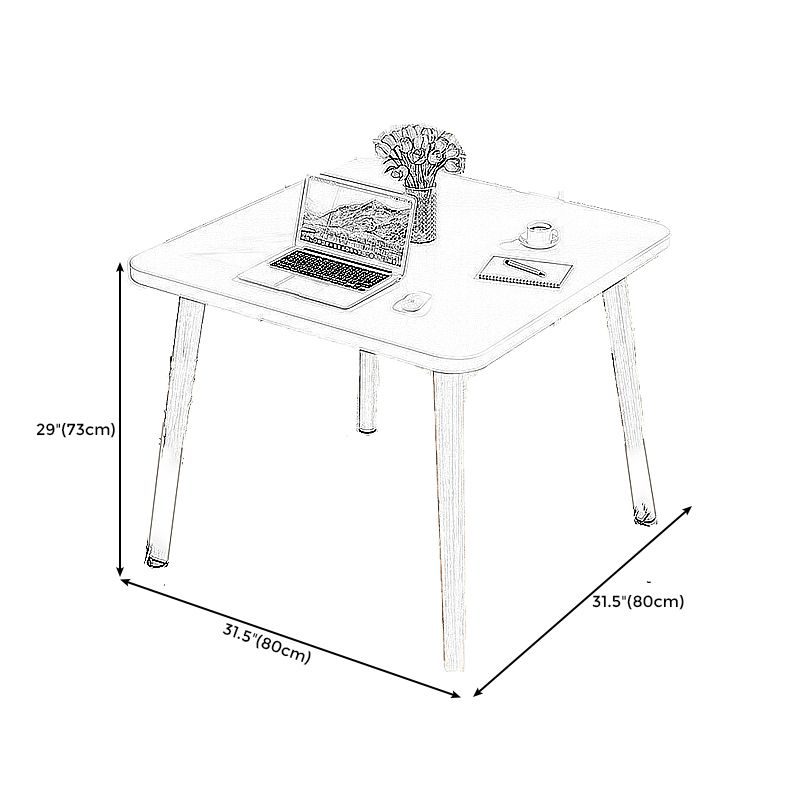 Modern Style Wood Color Solid Wood Base White/wood Color Density Board Top Coffee Table