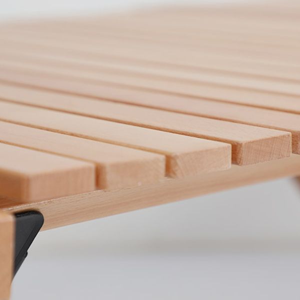 Modern Beech Wood Folding Table Outdoor Removable Camping Table