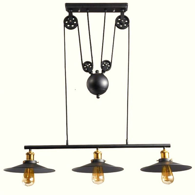 Cone Island Pendant Lights Retro Industrial Style Metal Island Pendant Lights for Restaurant