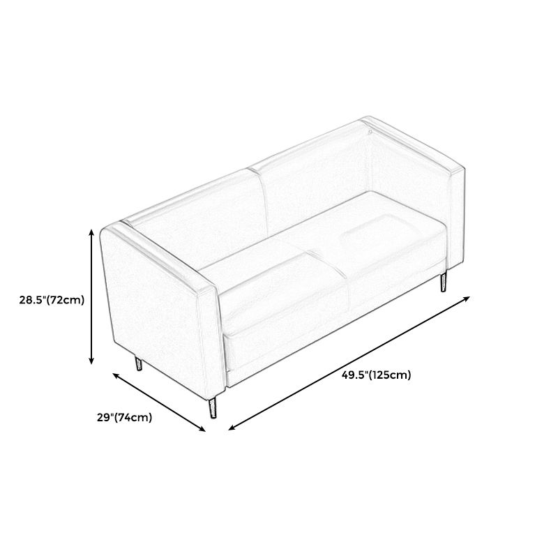 High Wear Resistance Tuxedo Arm Sofa High Tear Resistance Contemporary Sofa for Bonus Room