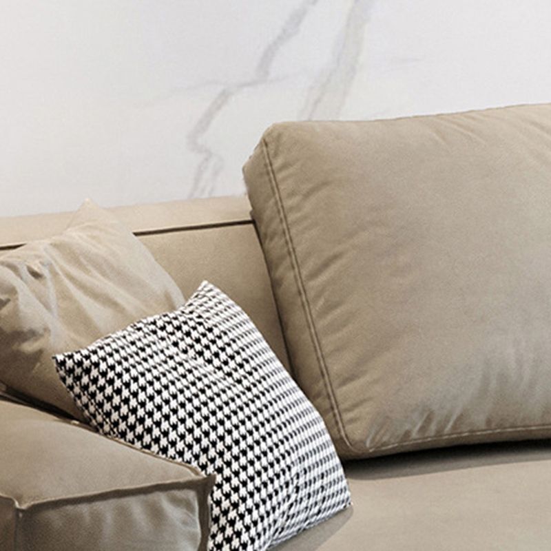 Square Arm down Fill Sofa 2 Seater Low Back Faux Leather Sofa