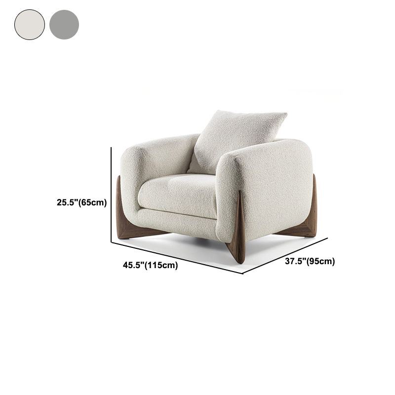 Modern Style Sofa Low Back with Sponge Cushion Filling Solid Wood Feet Sofa Bed