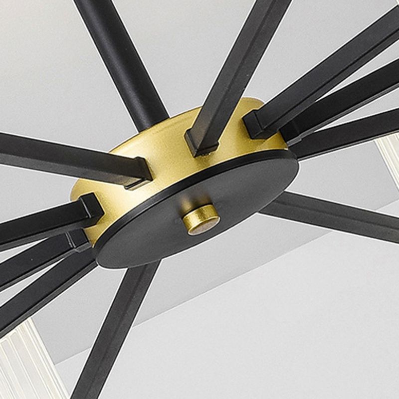 Starburst Chandelier Lighting Fixture Simple LED Metal Ceiling Chandelier for Living Room