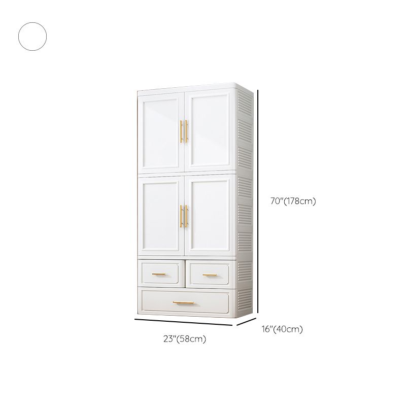 Multifunctional Plastic Kid's Wardrobe Modern Freestanding Wardrobe Armoire