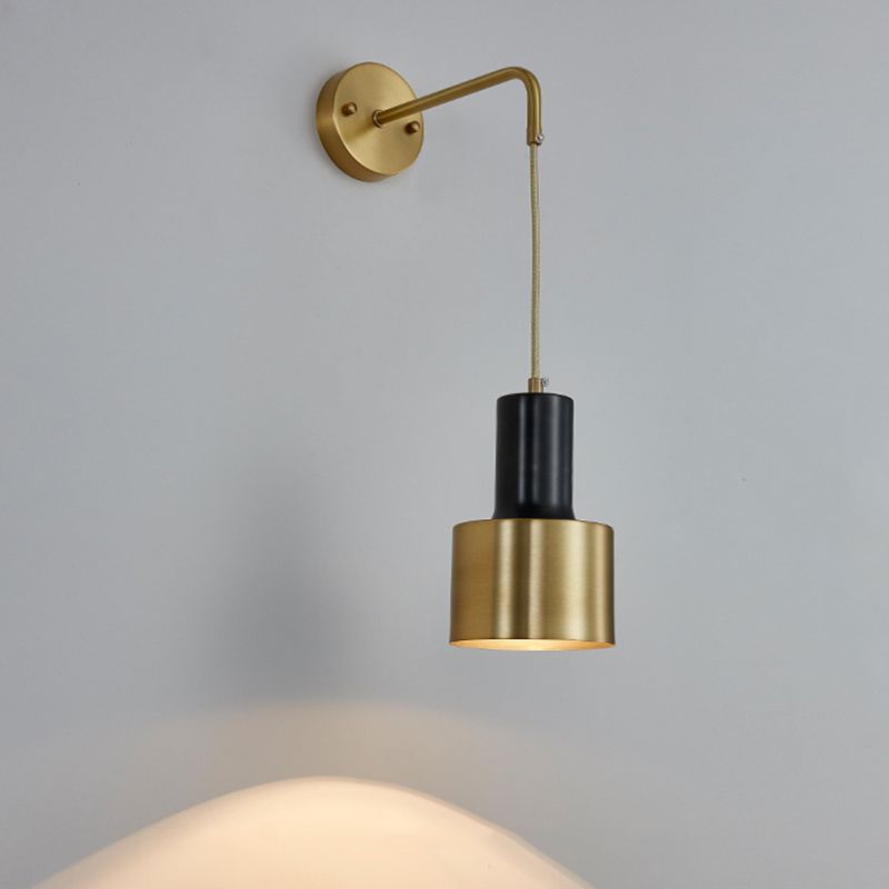 Luci a muro metallici cilindici Lampade a parete moderna a 1 luci per soggiorno