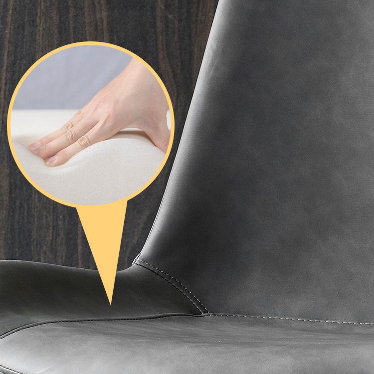 Silla auxiliar de cuero moderna para restaurante, silla de comedor con respaldo sólido (juego de 2)