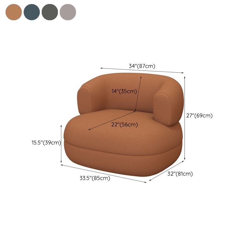 Contemporary Faux Leather Tuxedo Arm Curved Sofa for Living Room