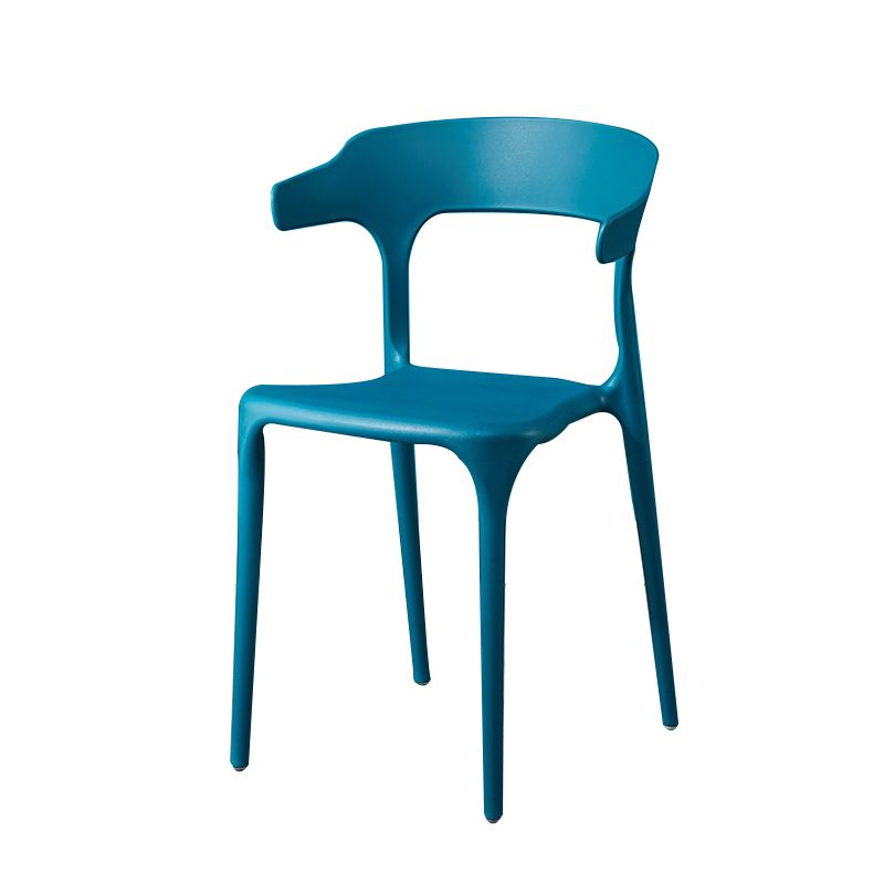 Contemporary Dining Chairs Open Back Plastic Armless Side Chair