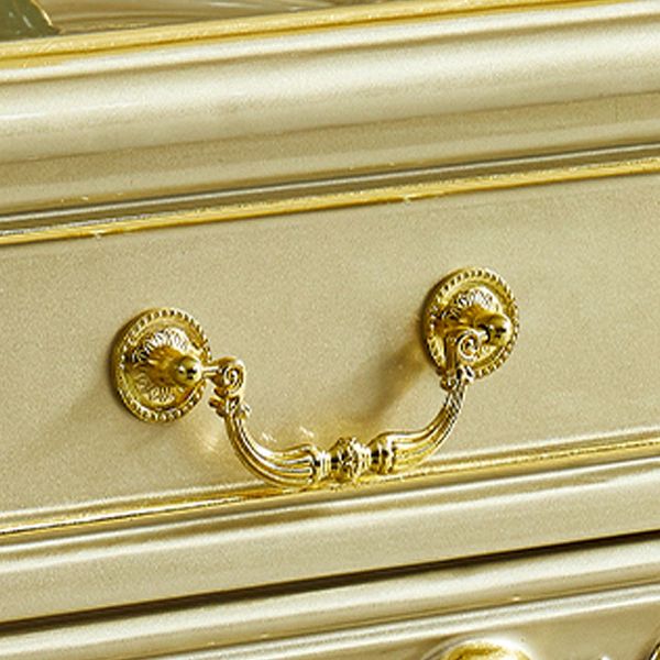 Victorian 19.68" Wide Makeup Table Solid Wood Mirrored Makeup Vanity with Drawers