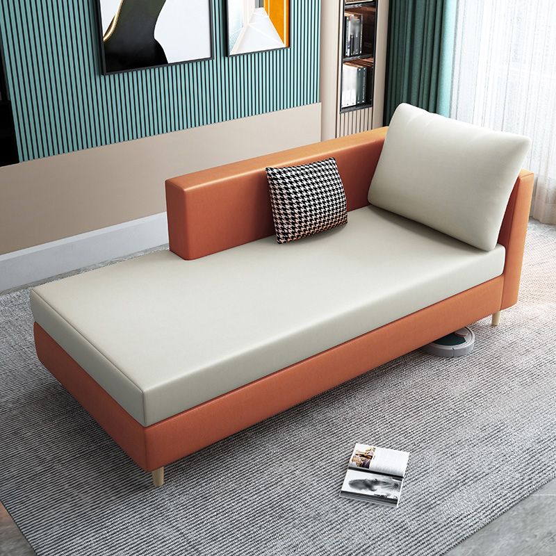 Nordic Recessed Arms Chaise Lounge with Cushioned for Bedroom and Living Room