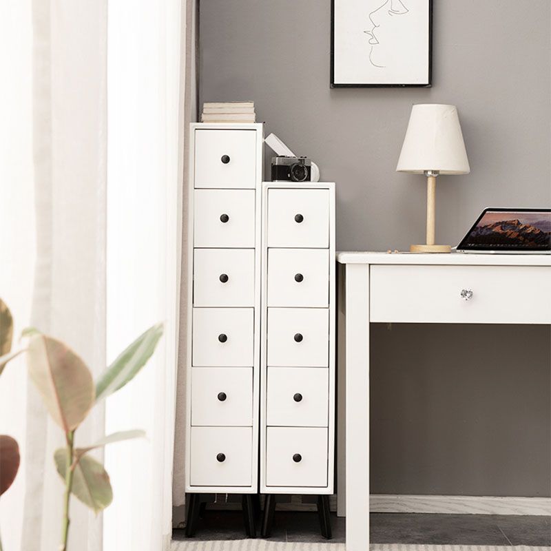 Contemporary Chest Vertical Solid Wood Lingerie Chest without Mirror