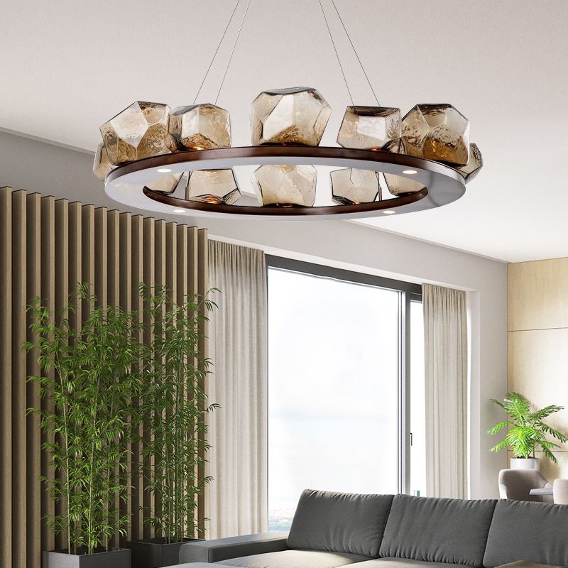 Modern Style Chandelier Irregular Glass Chandelier Lighting Fixtures for Living Room