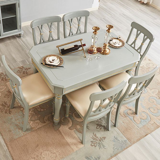 Traditional Wooden Dining¬†Room¬†Set with Rectangle Table Home Dining Table Furniture