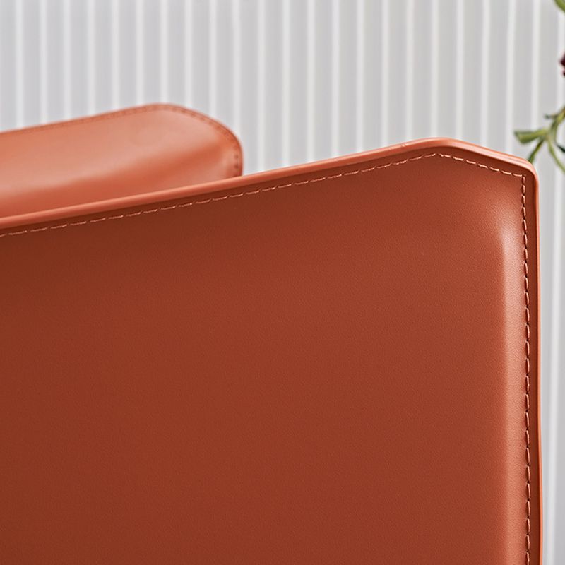 Silla de comedor de metal contemporáneo Comedor Silla individual con respaldo sólido y brazo