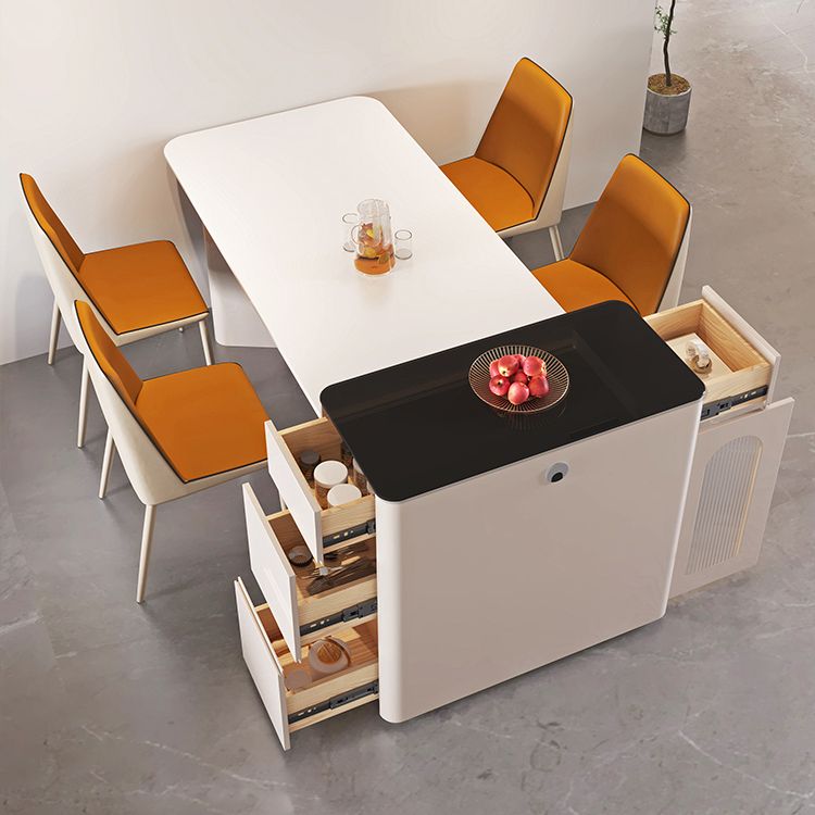 Sintered Stone Dining Table Set 5 Pieces Dining Set for Kitchen