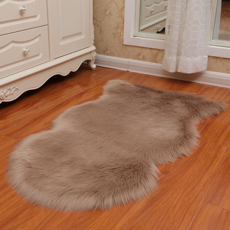 Fancy Plush Area Teppich Vollfarbener Polyester Teppich Easy Care Teppich für Wohnkultur