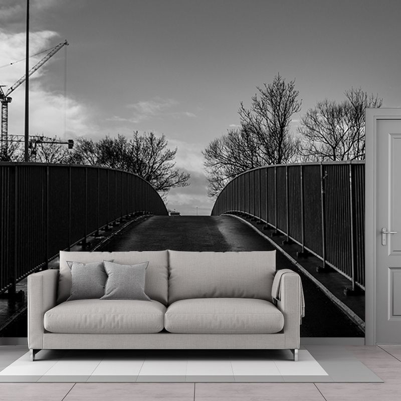 Environment Friendly Mural Wallpaper Industrial Style Space Extension Mural for Home Decor