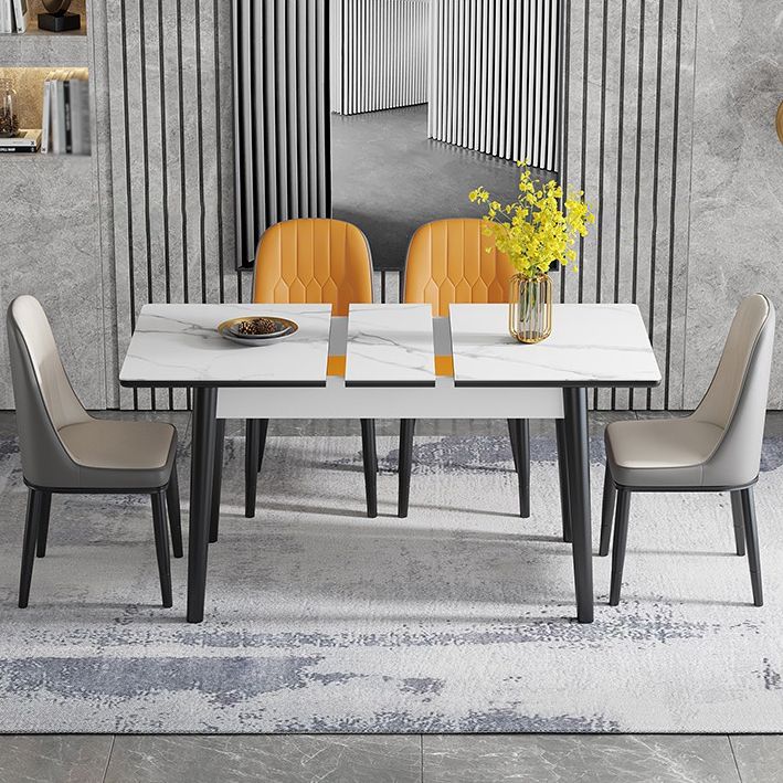 Traditioneller Standard -Sinterstein -Esszimmer Set zusammenklappbares Rechteck für Küchentisch -Set