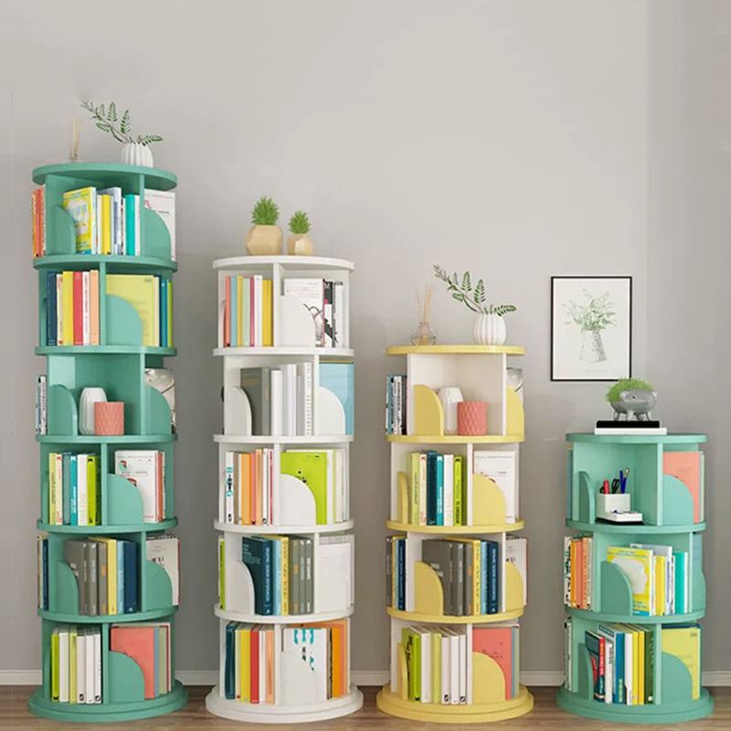 Rotatable Bookcase Contemporary Style Bookshelf for Home Office Study Room