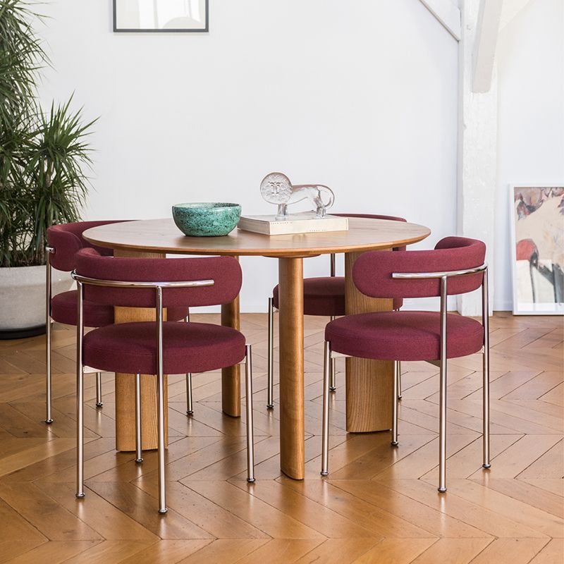 Modern Style Open Back Chair Upholstered Dining Side Chair for Indoor