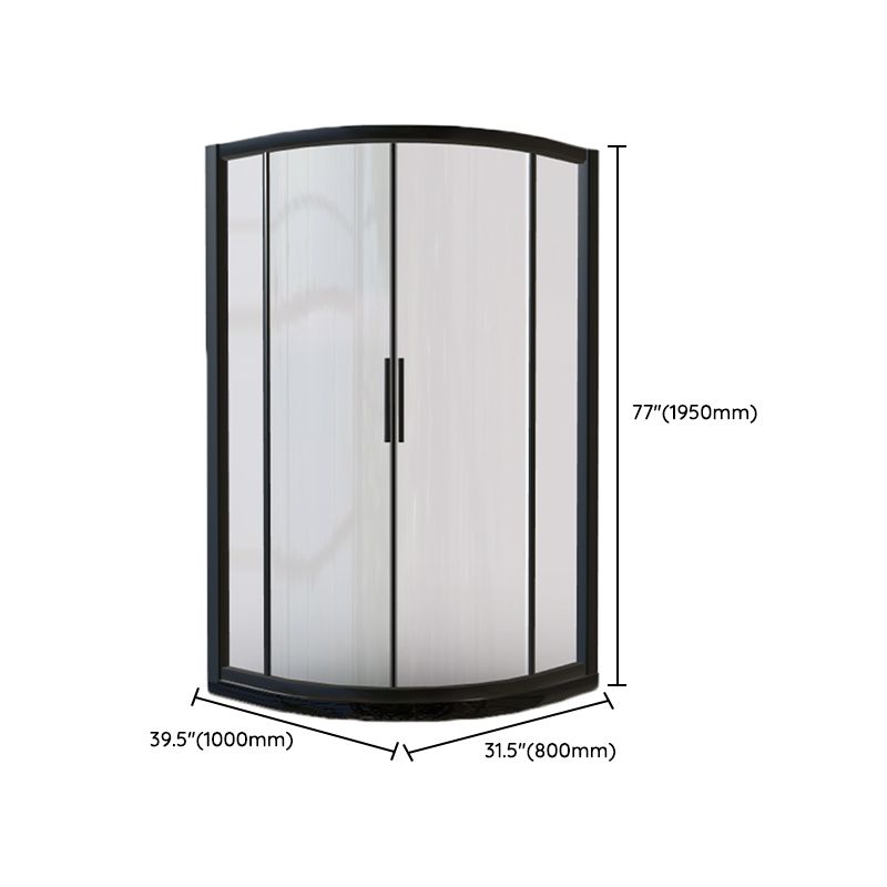 Easy Clean Glass Shower Enclosure Black Neo-Angle Shower Kit