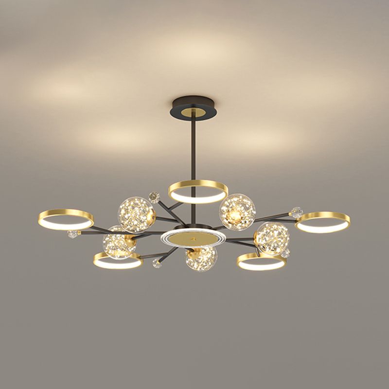 Black and Gold Hanging Pendant Lights Contemporary Glass Hanging Lamps