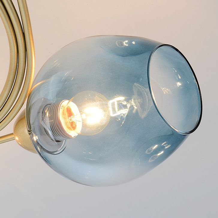 Minimalist Cup Ceiling Light Nordic Glass Shade Ceiling Mounted Fixture for Living Room