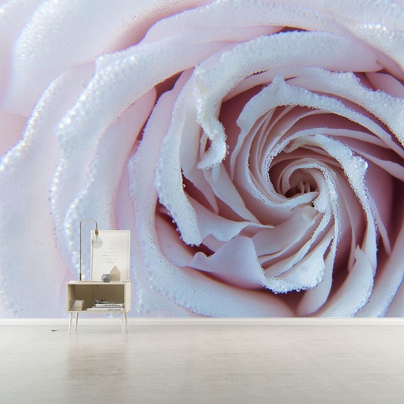 Environment Friendly Resistant Mural Wallpaper Roses Sleeping Room Wall Mural