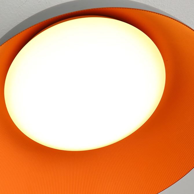 Gris + Orange Dome en forme de plafond LED LEIL