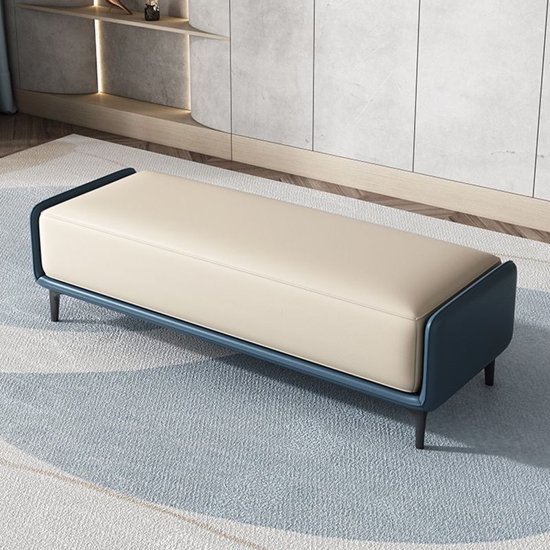 16 inch Width Modern Entryway Bench Cushioned Metal Entryway and Bedroom Bench