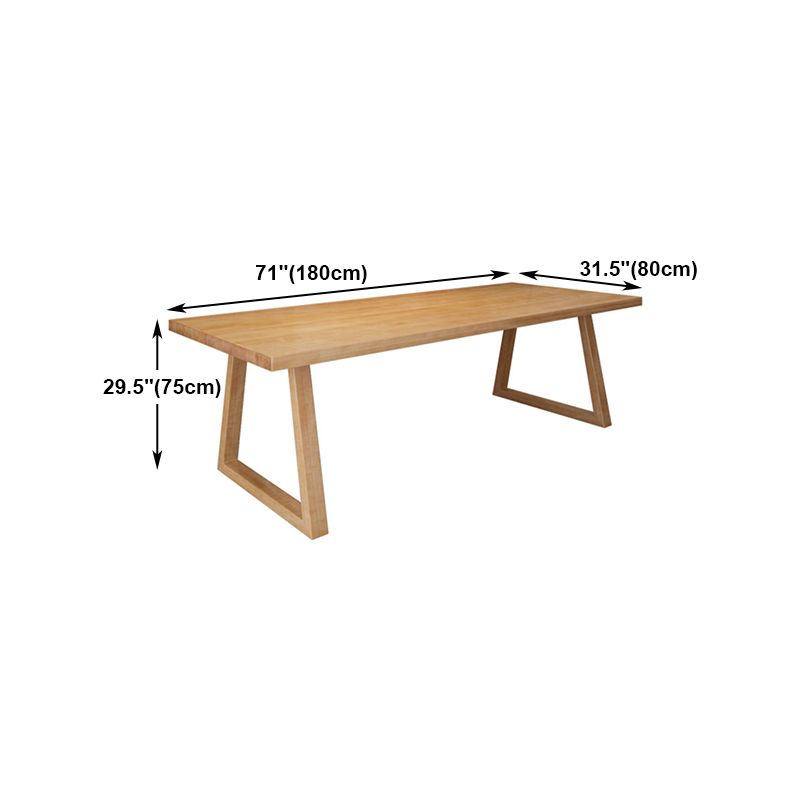 Modern Style Sled Office Desk Solid Wood Rectangular Desk for Home