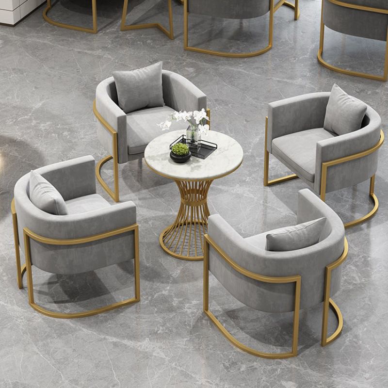 Velvet  Gold Modern Sofa Tuxedo Arm Loveseat Contemporary Style
