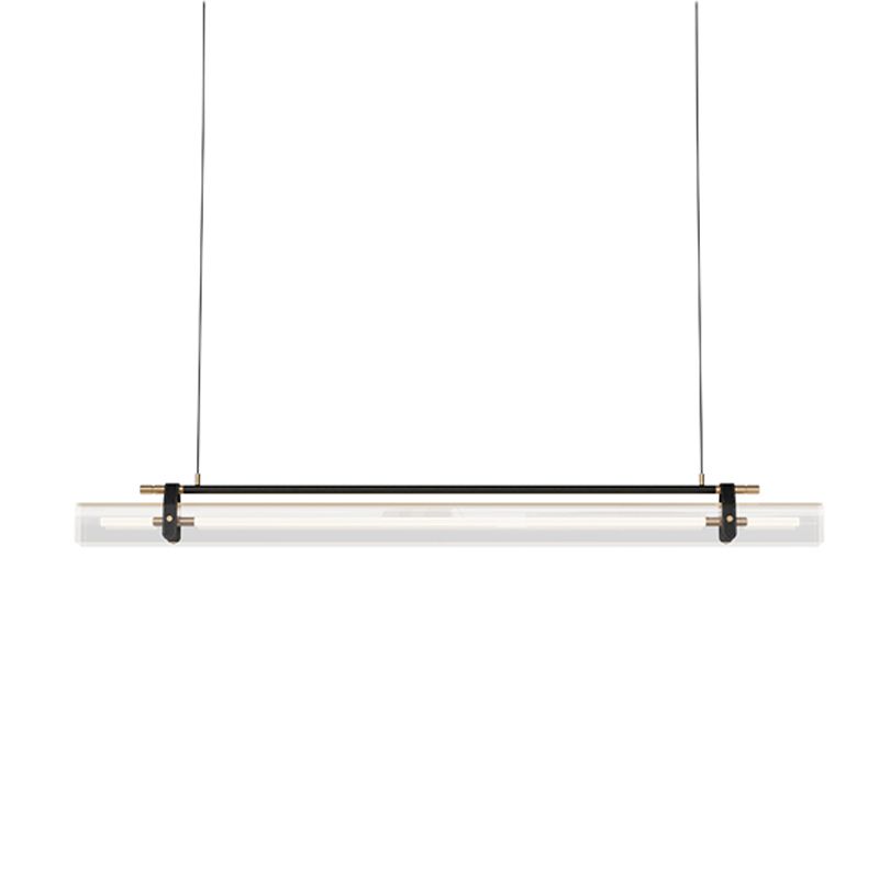 Minimalism Hanging Light Leather LED Island Light Fixture for Dining Room